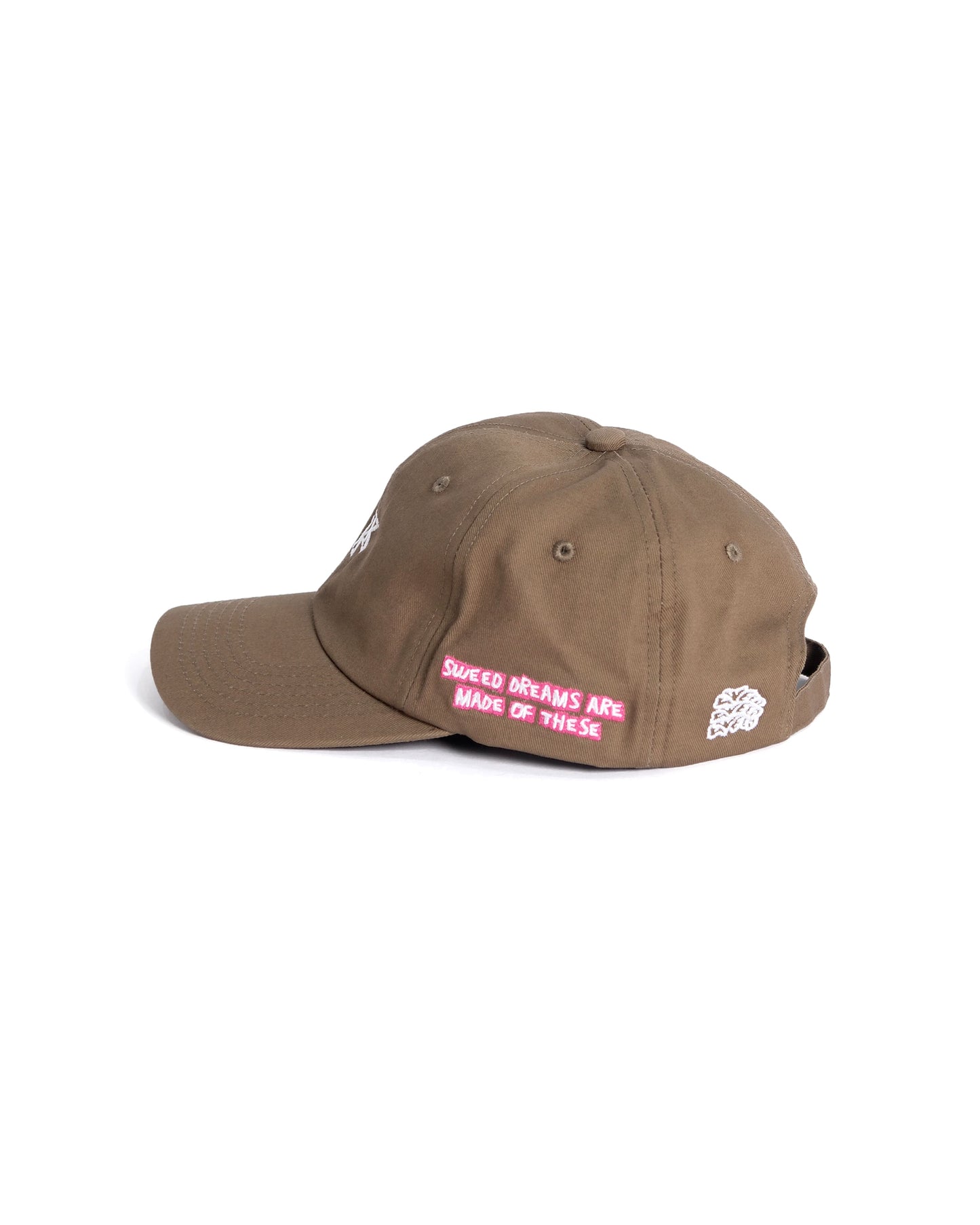 left view, sweed logo, embroidery, dad cap, sweed, beige, KK, New era, MLB, NBA, cocoa, brown, assc, anti social social club