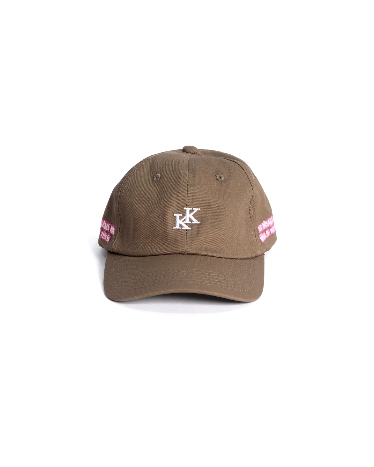 front view, KK icon cap, kota kinabalu, KK, BAPE, jesselton, Borneo, Malaysia, beige, cocoa brown, baseball, vintage, MLB, new era cap, curve brim, dad cap, soft top, ASSC, human made