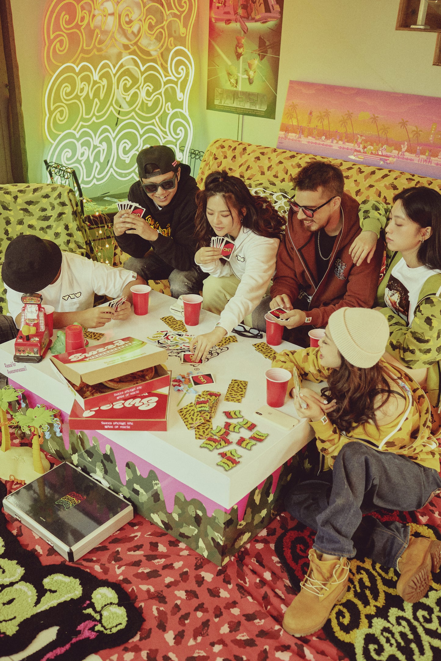 BAPE camo, yellow, camo, bathing ape, zip up, full, embroidery, sweed, sweed dreams, sweet, sweet dream, hypebeast, streetwear, fun, hip hop, hype, skater, brand, bboy, breakdance