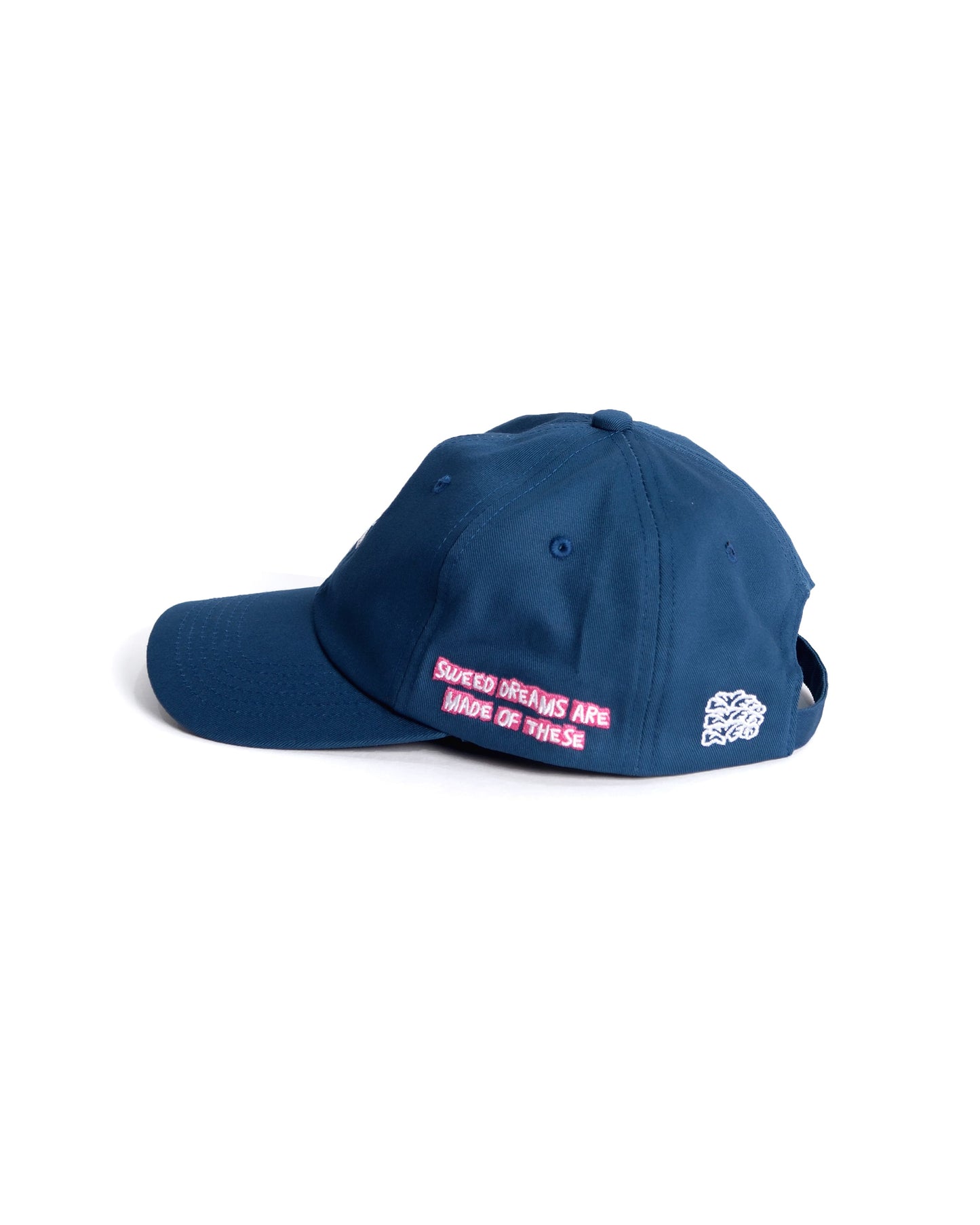 left view, sweed logo, embroidery, dad cap, sweed, beige, KK, New era, MLB, NBA, navy, blue, assc, anti social social club