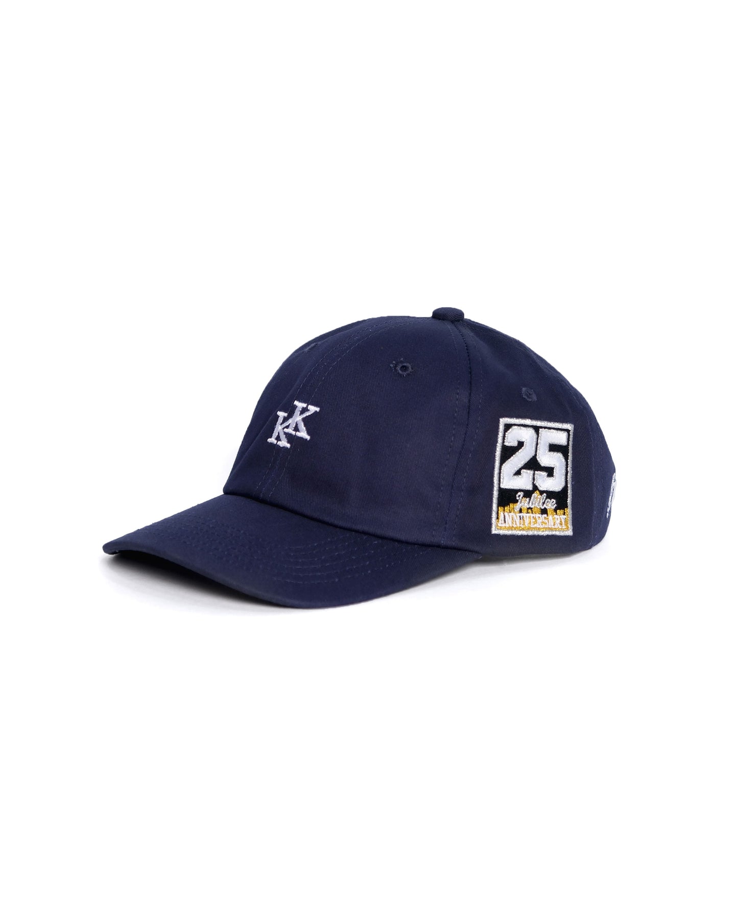 SWEED x PTS x KK City 25th Anniversary, soft top, dad cap, tennis cap, golf cap, curve brim, mini KK embroidery, anniversary patches, heritage craftsmanship. NEW ERA, NBA, dark blue, navy, HUMAN MADE, sabah fc