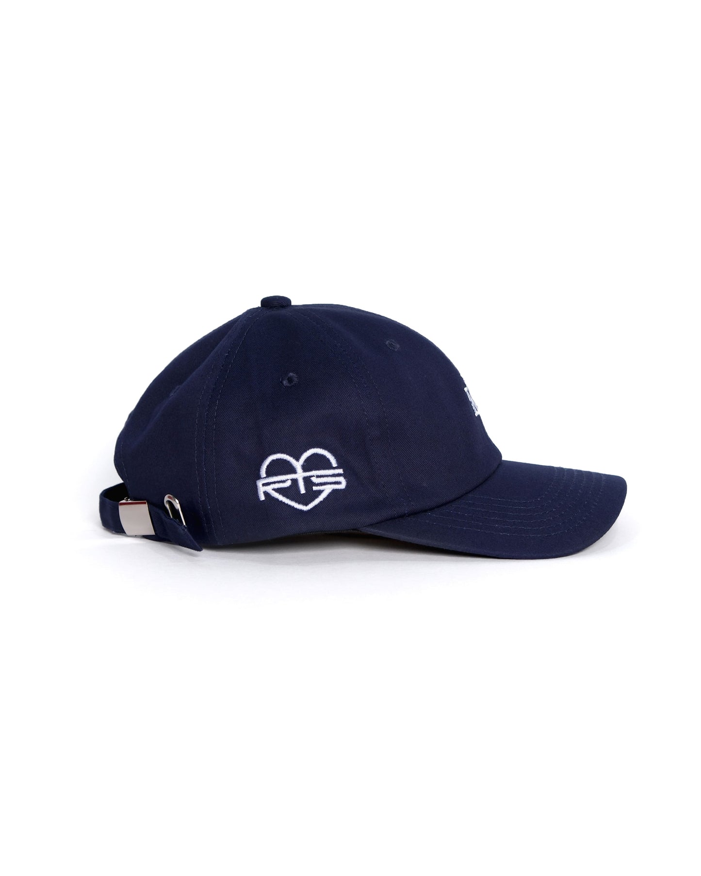 right view, PTS, love logo, embroidery, park taesu, dad cap, sweed, football, soccer, captain, KK, New era, MLB, NBA, dark blue